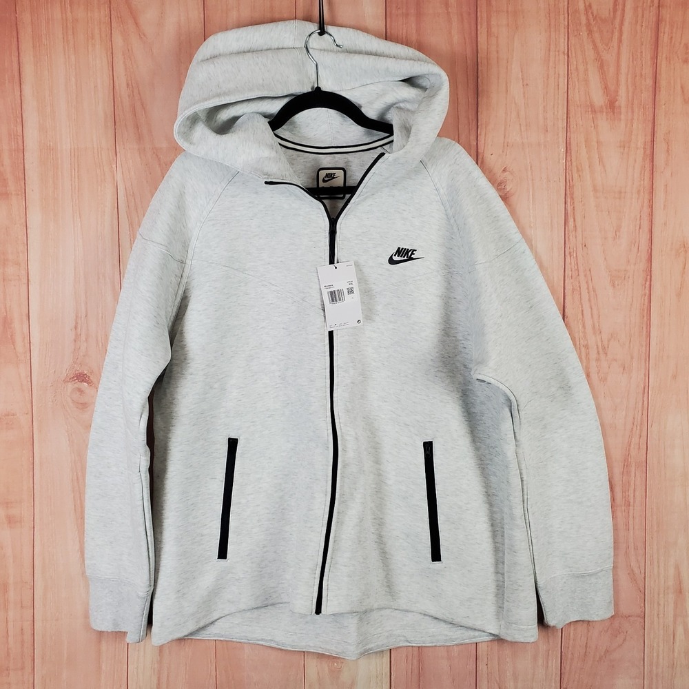 Nike Sportswear Tech Fleece Windrunner Womens Hoodie 2XL Gray Heather Full-Zip - Picture 1 of 11